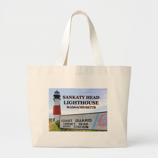Sankaty Head Lighthouse, Nantucket MA Tote Bag Jumbo Stoffbeutel (Vorne)