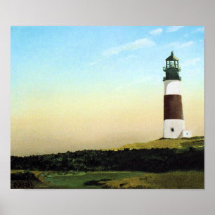 Sankaty Head Nantucket Leuchtturm Kunst Druck Poster