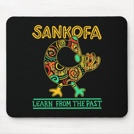 Sankofa African Bird Black History Monat Juni Mousepad (Vorne)