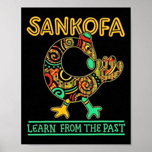 Sankofa African Bird Black History Month Juneteent Poster (Vorne)
