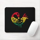 Sankofa African Bird Ghanese Flag Pride Juneteenth Mousepad (Mit Mouse)