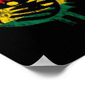 Sankofa African Bird Ghanese Flag Pride Juneteenth Poster (Ecke)