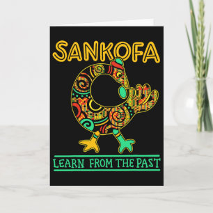 Sankofa Afrikanischer Vogel Schwarzer Geschichtsmo Karte