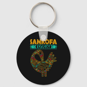 Sankofa Black History Afro Afrikanischer Stolz Män Schlüsselanhänger