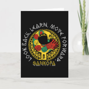 Sankofa Black History Month Adinkra Ghana Karte