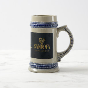 Sankofa — Geh zurück und hol es" Ghana Erbe Typ Bierglas