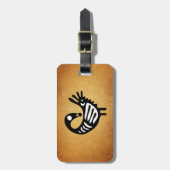 Sankofa Gepäckanhänger ~ Pergament/Schwarzweiss (Vorderseite vertikal)