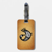 Sankofa Gepäckanhänger ~ Pergament/Schwarzweiss (Rückseite vertikal)