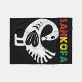 Sankofa Juneteenth Ghana Adinkra Symbol Sankofa Fleecedecke (Vorderseite (Horizontal))