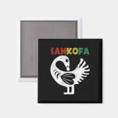 Sankofa Juneteenth Ghana Adinkra Symbol Sankofa Magnet (Vorderseite/Rückseite)