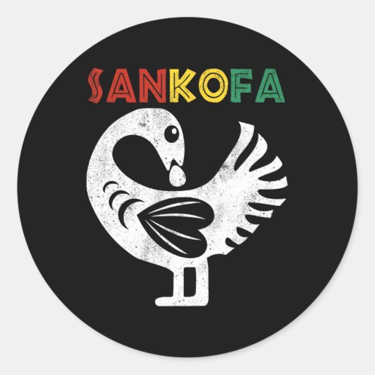 Sankofa Juneteenth Ghana Adinkra Symbol Sankofa Runder Aufkleber (Vorderseite)