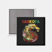 Sankofa Juneteenth Ghana Sankofa Symbol Adinkra Magnet (Vorderseite/Rückseite)