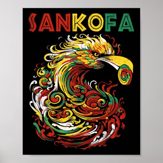 Sankofa Juneteenth Ghana Sankofa Symbol Adinkra Poster (Vorne)