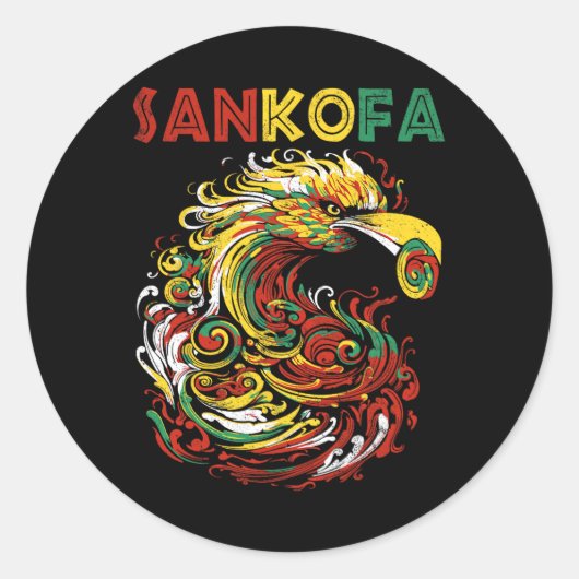 Sankofa Juneteenth Ghana Sankofa Symbol Adinkra Runder Aufkleber (Vorderseite)