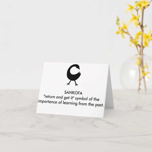 SANKOFA KARTE (Gelbe Blume)