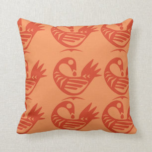 Sankofa Orange Kissen