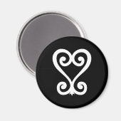 Sankofa | Return and get it - Adinkra Symbol Magnet (Vorderseite/Rückseite)