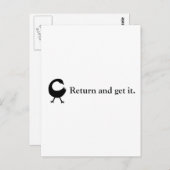 Sankofa "Rückkehr und erhält es. " Postkarte (Vorne/Hinten)