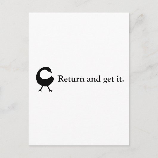 Sankofa "Rückkehr und erhält es. " Postkarte (Vorderseite)