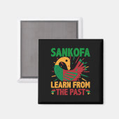 Sankofa Symbol And Adinkra Ghana For Black History Magnet (Vorderseite/Rückseite)