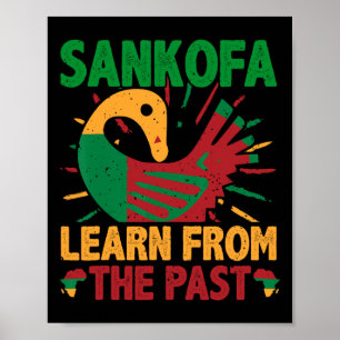 Sankofa-Symbol und Adinkra Ghana für die schwarze  Poster