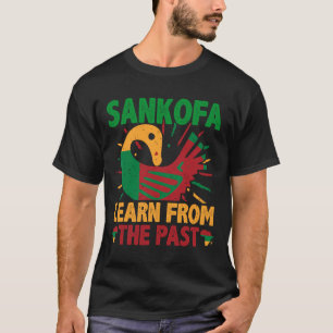 Sankofa-Symbol und Adinkra Ghana für die schwarze T-Shirt