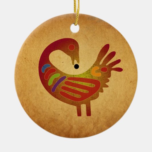 Sankofa Verzierung Keramik Ornament (Vorne)