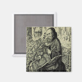 Sankt Ägidius der Einsiedler Magnet (Vorderseite/Rückseite)