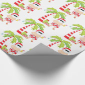 Sankt am Strand-WeihnachtsPackpapier Geschenkpapier (Ecke)