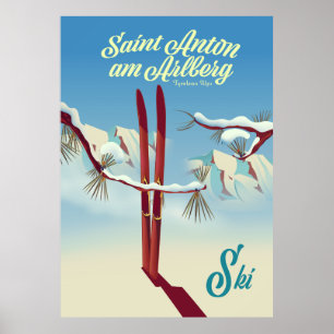 Sankt Anton am Arlberg, Tiroler Alpen, Österreich  Poster