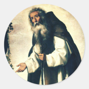 Sankt Antonius der Einsiedler Runder Aufkleber