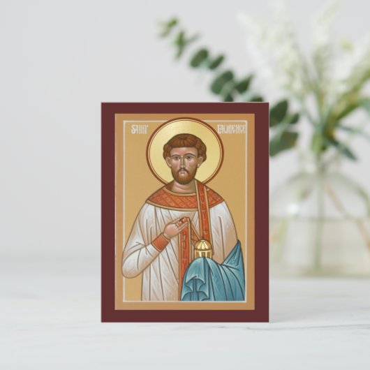 Sankt-Anwältin-Gebetskarte Postkarte (Stehend Vorderseite)