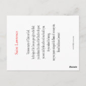 Sankt-Anwältin-Gebetskarte Postkarte (Rückseite)
