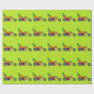 Sankt auf einem Motorrad-Packpapier Geschenkpapier
