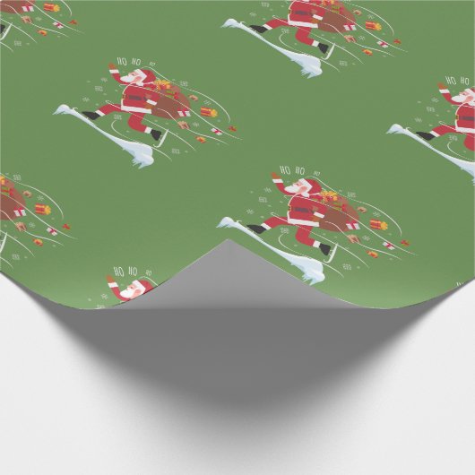 Sankt auf Eis-Skate-Weihnachtsverpackungs-Papier Geschenkpapier (Ecke)