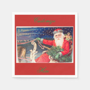 Sankt auf Sleigh Thunder_Cove Vintag Serviette