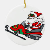 Sankt auf Snowmobile Keramikornament (Vorne)