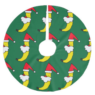 Sankt-Bananen-Weihnachtsbaum-Rock Polyester Weihnachtsbaumdecke
