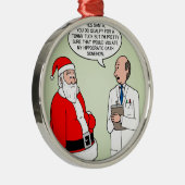 Sankt-Bauch-Biese Silbernes Ornament (Rechts)