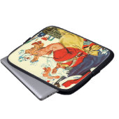 Sankt bei der Arbeit Laptopschutzhülle (Vorne Knopf)