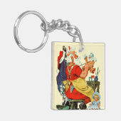 Sankt bei der Arbeit Schlüsselanhänger (Vorderseite links)