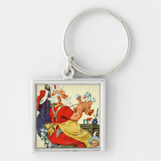 Sankt bei der Arbeit Schlüsselanhänger (Vorne)