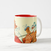 Sankt bei der Arbeit Zweifarbige Tasse (VorderseiteRechts)