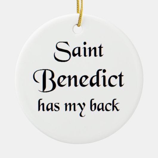 Sankt Benedikt Keramik Ornament (Vorne)
