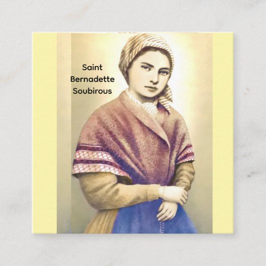 Sankt Bernadette Soubirous Begleitkarte (Vorderseite)