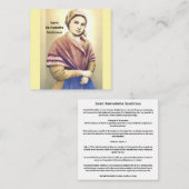 Sankt Bernadette Soubirous Begleitkarte (Vorne/Hinten)