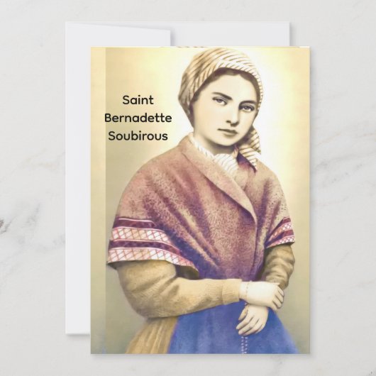 Sankt Bernadette Soubirous Feiertagskarte (Vorderseite)