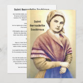 Sankt Bernadette Soubirous Feiertagskarte (Vorne/Hinten)