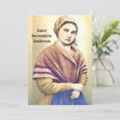 Sankt Bernadette Soubirous Feiertagskarte (Stehend Vorderseite)