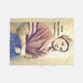 Sankt Bernadette Soubirous Fleecedecke (Vorderseite (Horizontal))